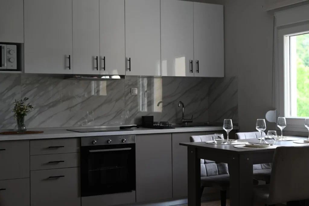 Emocean apartments kitchen with full essentials