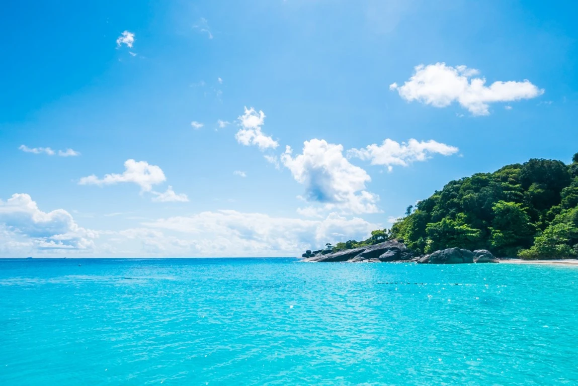 Skiathos Beach view while staying in emocean apartments